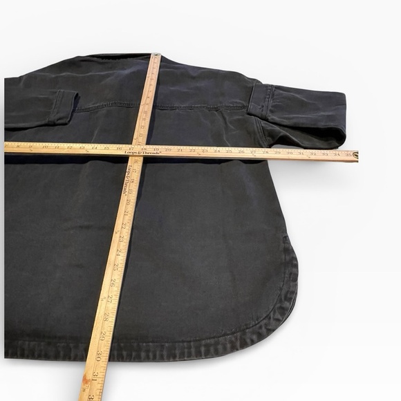 Hudson Ladies' Denim Shirt Jacket Women's Black OVERSIZE DENIM JACKET Size XXL - Picture 4 of 12